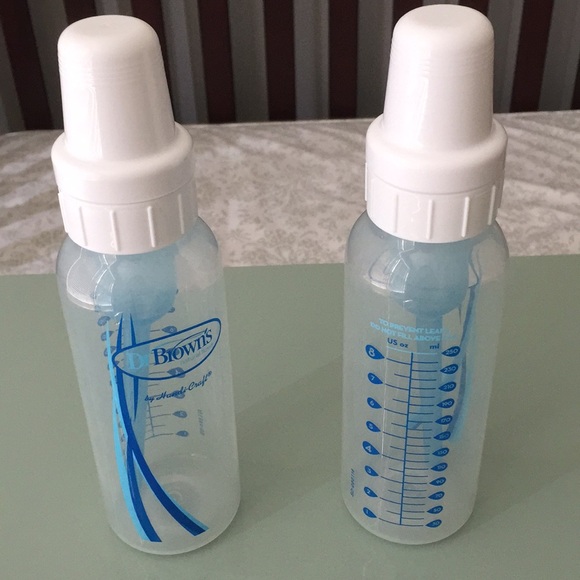 2 Dr. Browns 9 oz bottles MISSING vent inserts - Picture 2 of 3